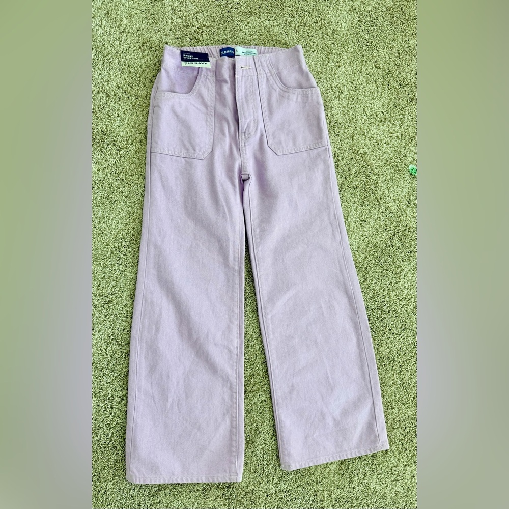 Old Navy Light Lavender Baggy Wide Leg Pants- girls